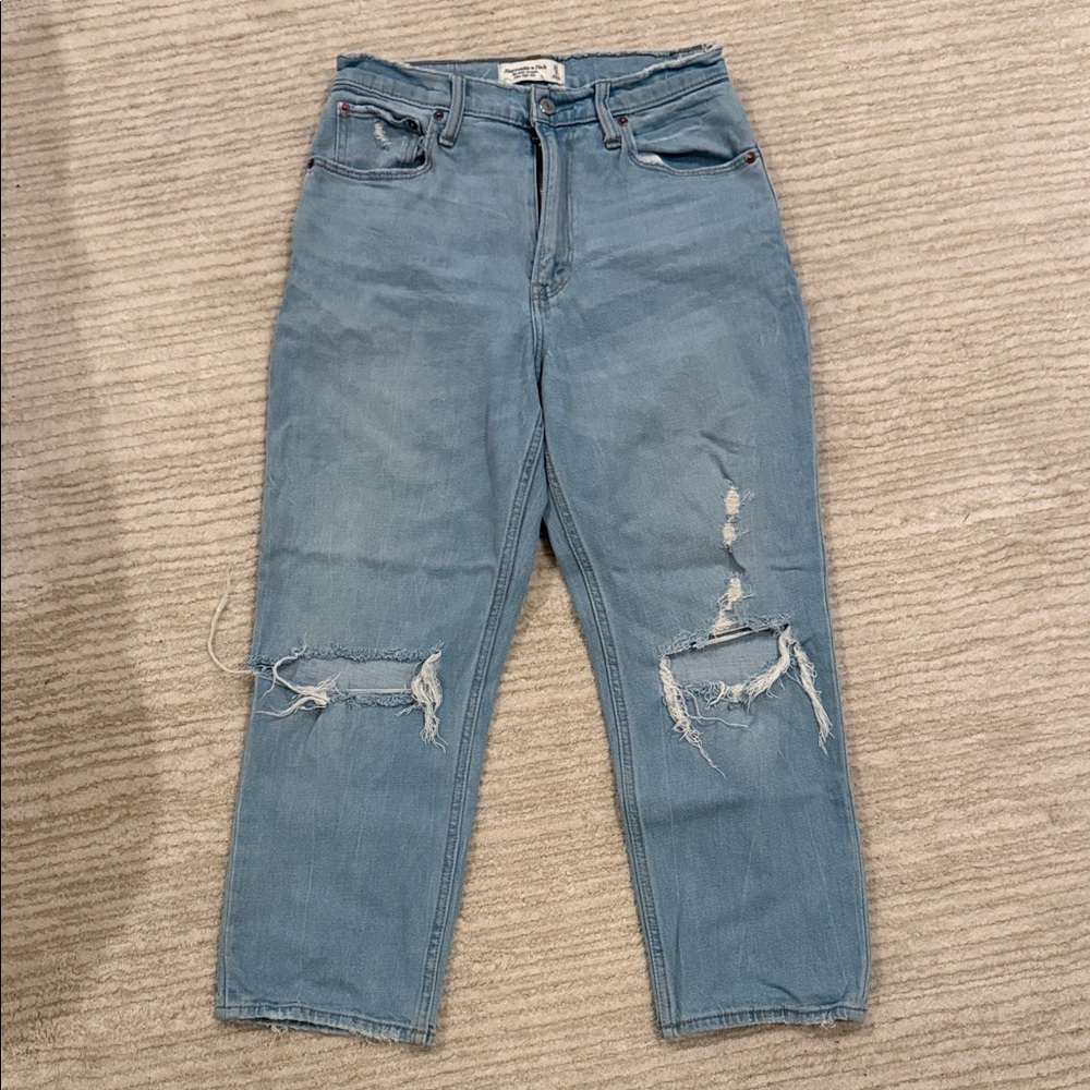 Abercrombie & Fitch Blue Distressed Women Jeans